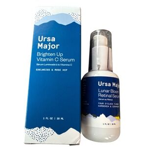 Ursa Major Brighten Up Vitamin C Serum & Lunar Bloom Retinal Serum Set 1oz Each